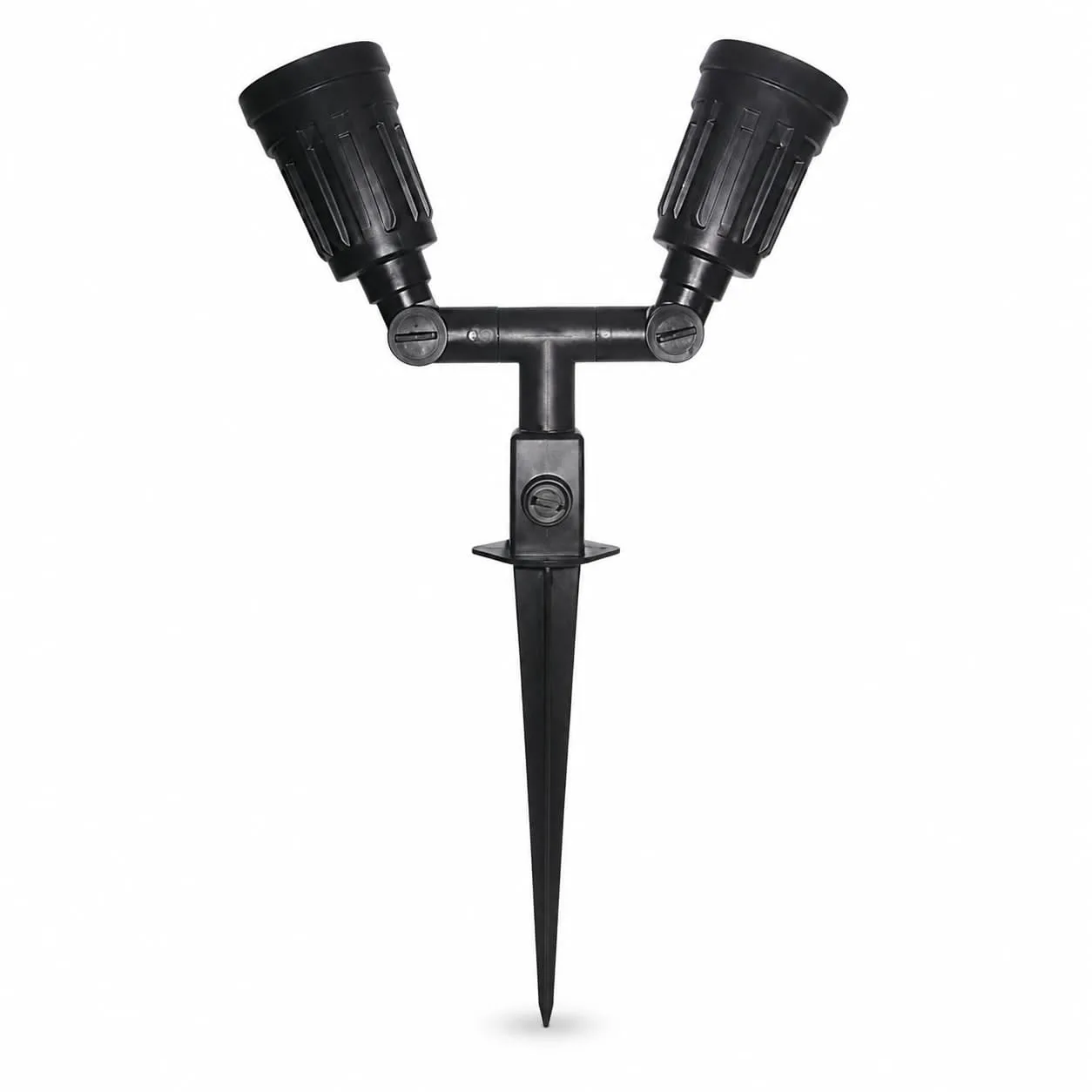Piquet de Jardin Double LED Noir 24W – Éclairage Extérieur Moderne Étanche