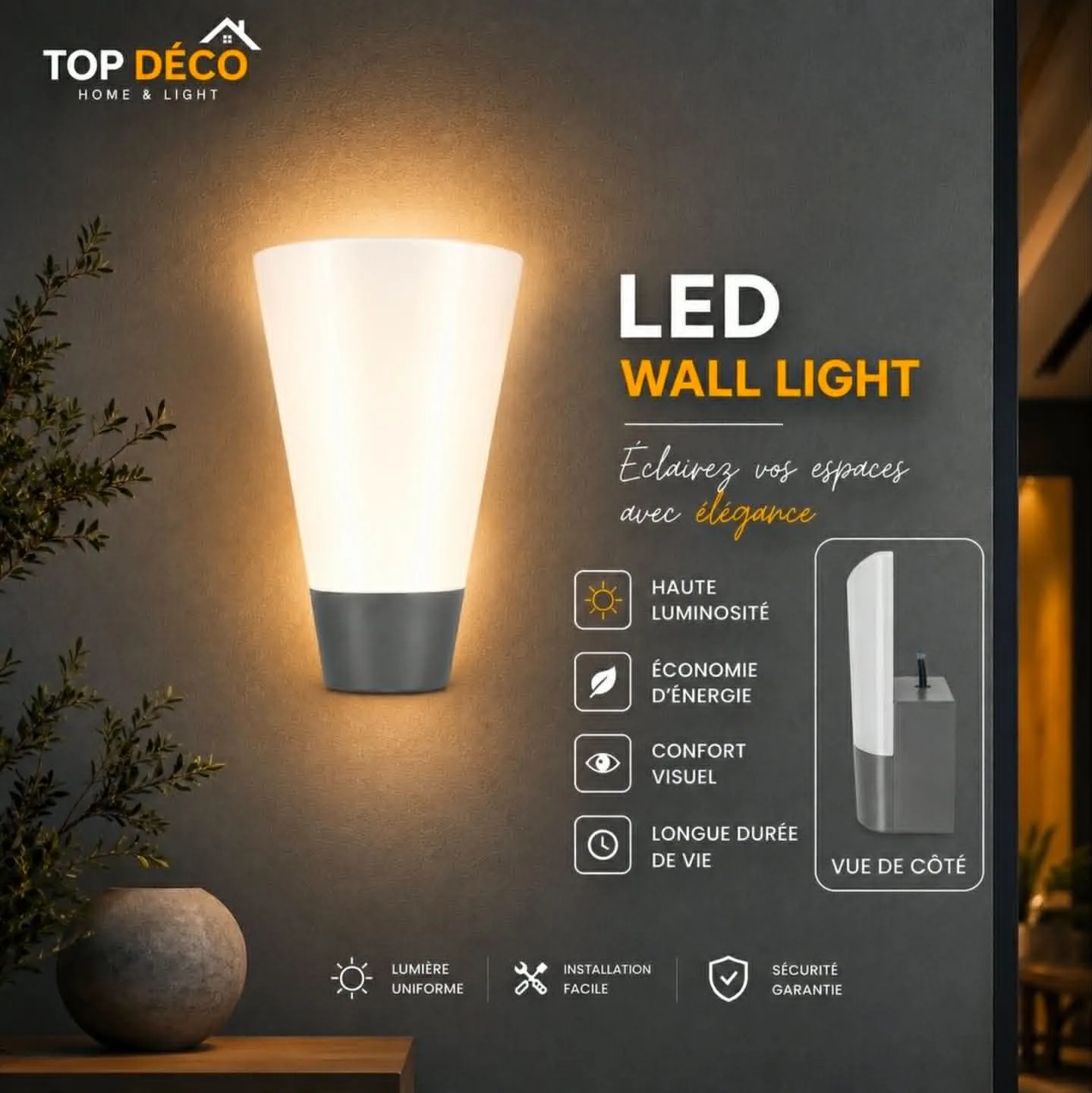 Applique Murale LED Extérieure Blanche
