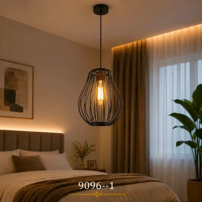 Lustre Suspendu en Forme de Poire Noir | Top Déco Tunisie