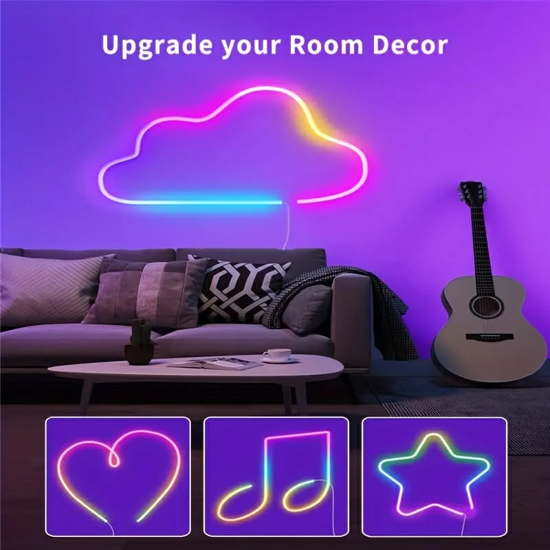 Ruban Néon LED RGB IC 5 Mètres – Neon Rope Light Multicolore