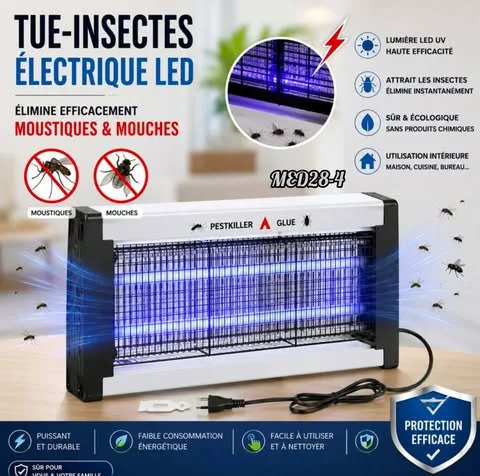 Tue-Insectes Électrique LED – Anti-Moustiques & Anti-Mouches Haute Efficacité