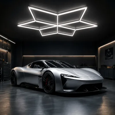 LED Hexagonal Design Premium – Éclairage Professionnel pour Garage & Showroom Automobile | Top Déco Tunisie
