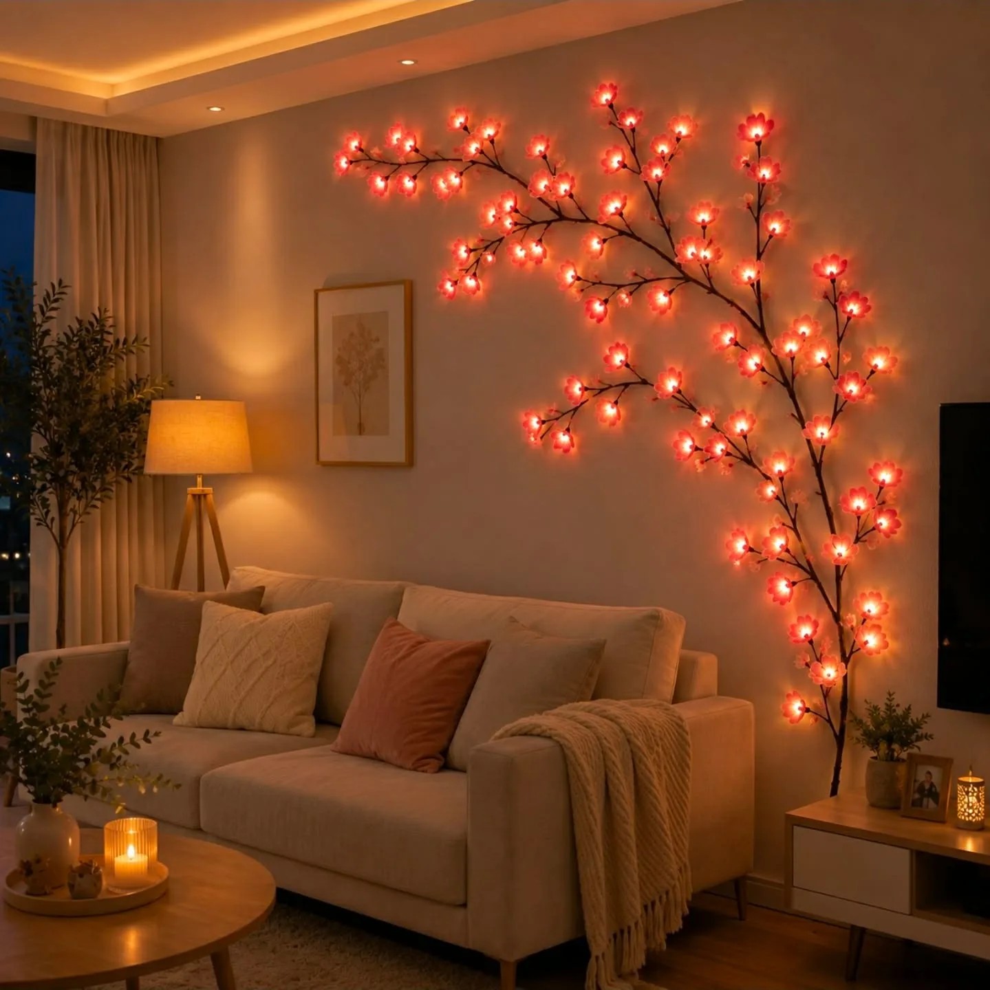 Arbre LED Fleur de Cerisier 1,8 m – Éclairage Décoratif Intérieur