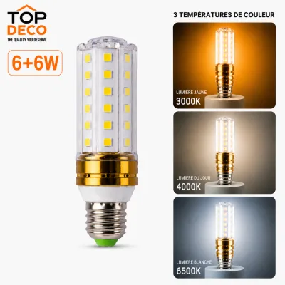 Ampoule LED E27 6+6W – Double Éclairage Haute Performance | Top Déco Tunisie