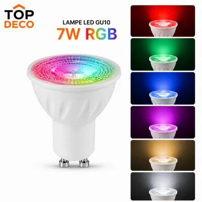 Ampoule LED GU10 7W RGB Multicolore | Top Déco Tunisie