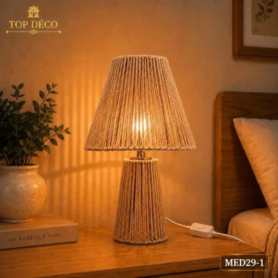 Veilleuse de Table en Corde Naturelle | Top Déco Tunisie