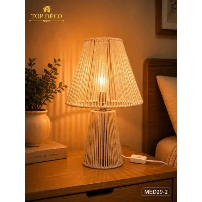 Veilleuse de Table en Corde Naturelle | Top Déco Tunisie