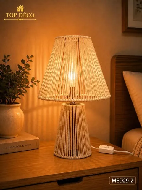 Veilleuse de Table en Corde Naturelle