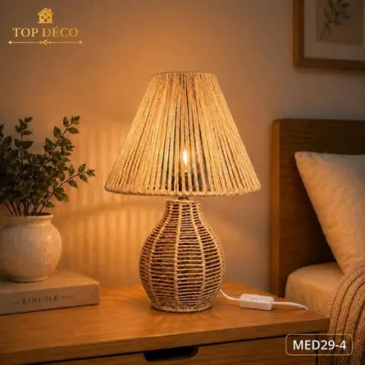Veilleuse de Table en Corde Naturelle | Top Déco Tunisie