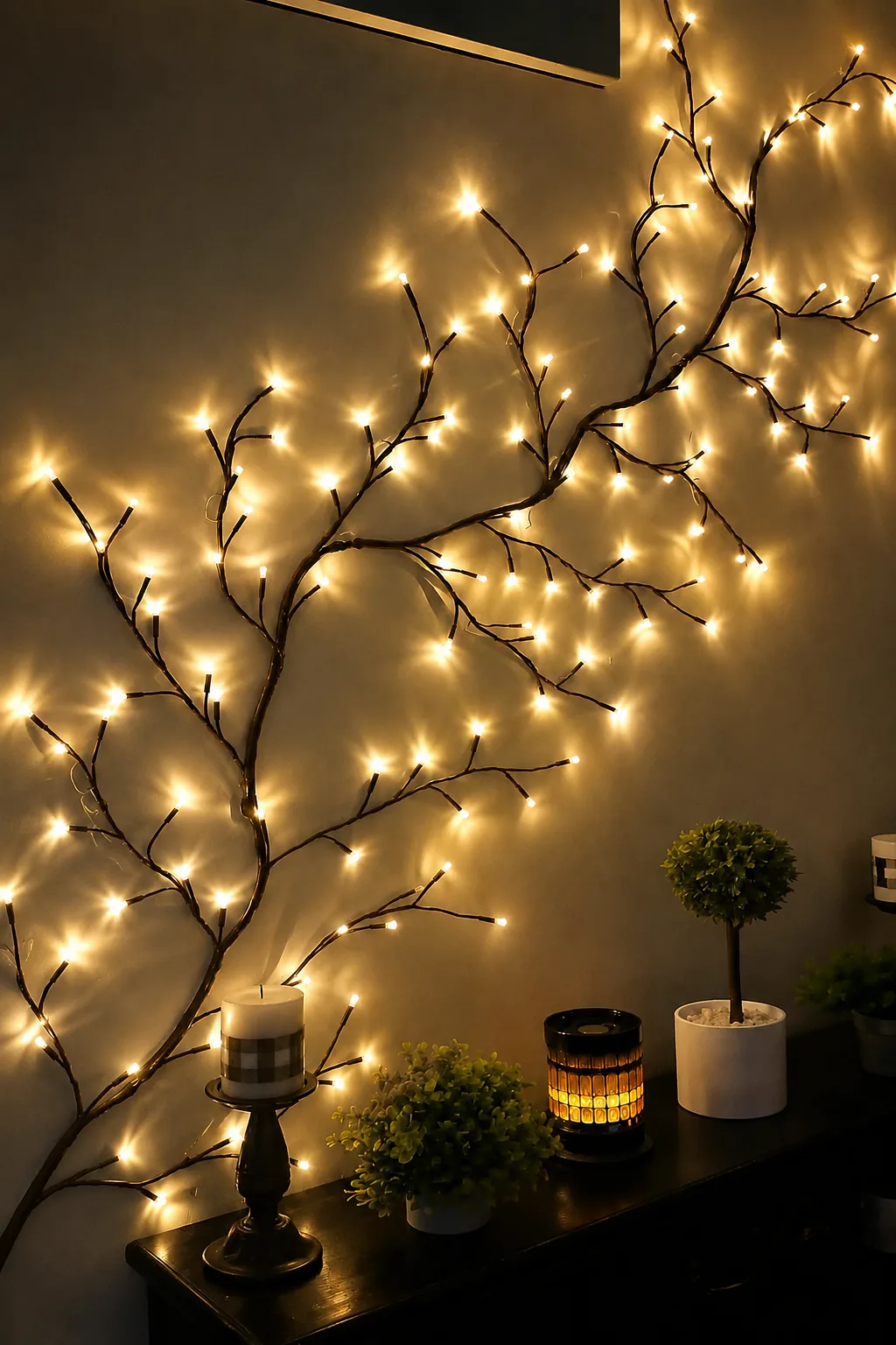 Arbre Lumineux LED Décoratif 1,8 m – Lumière Jaune Chaude