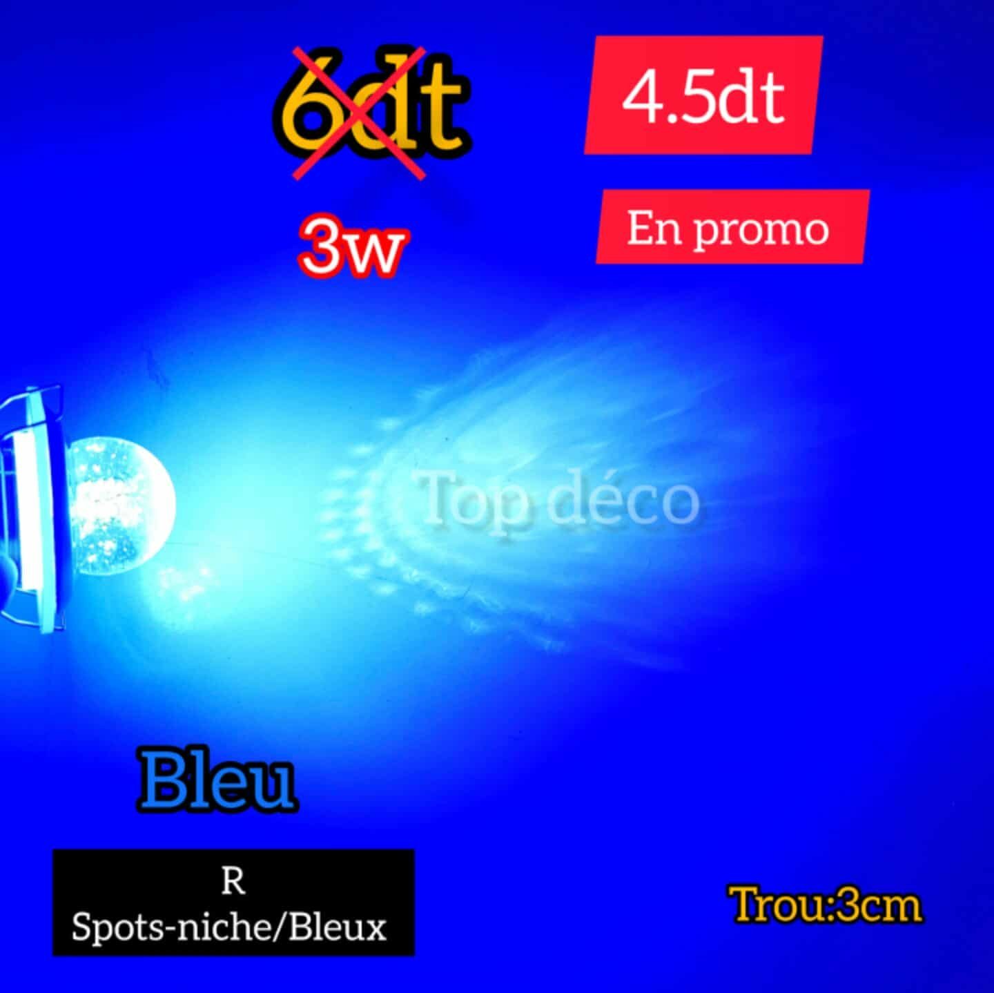 Spot Niche LED Sucette Bleu 3W | Top Déco Tunisie
