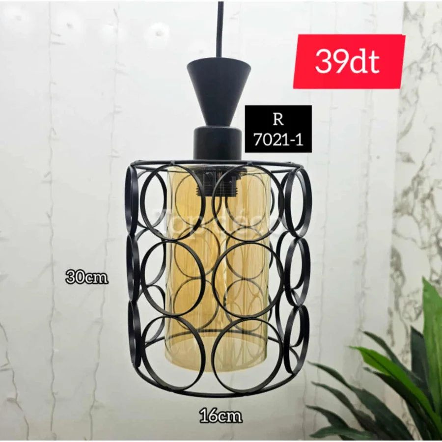 Lustre Élégant 1 Lampe – Métal & Verre Design Moderne | Top Déco Tunisie