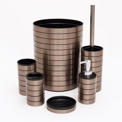Série d’Accessoires de Salle de Bain Bronze – Ensemble  Élégant | Top Déco Tunisie