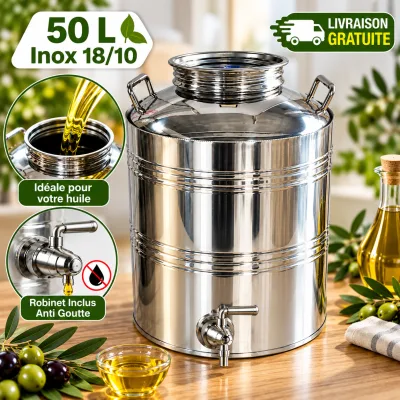 Citerne Inox Alimentaire 50L Litres Sansone | Top Déco Tunisie