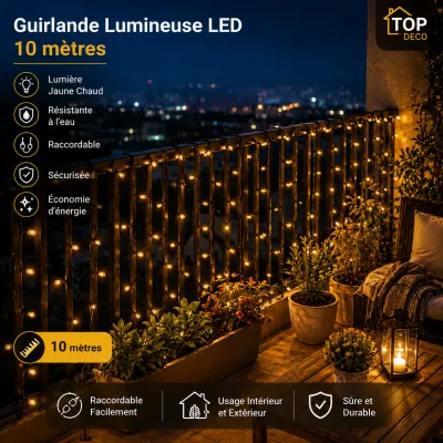 Guirlande Lumineuse Noir | Top Déco Tunisie