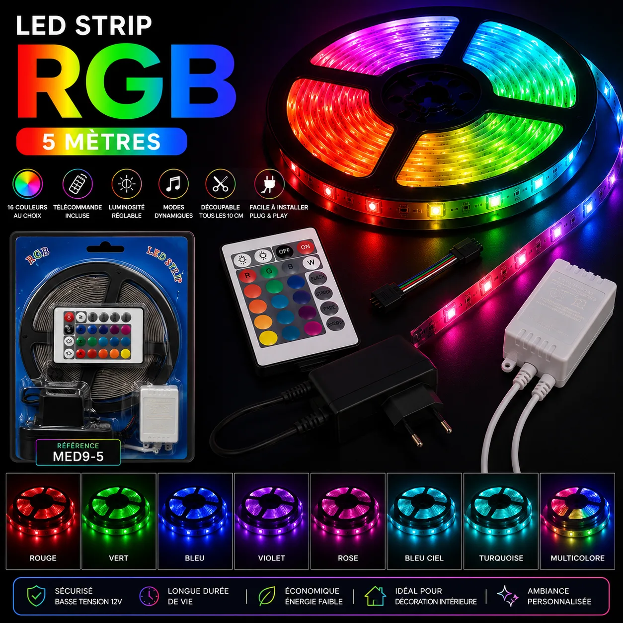 LED RGB 5 Mètres