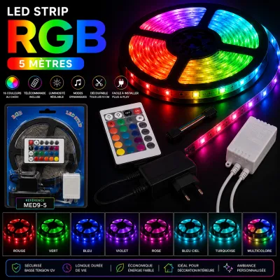Led RGB 5 métres MED9-5 | Top Déco Tunisie