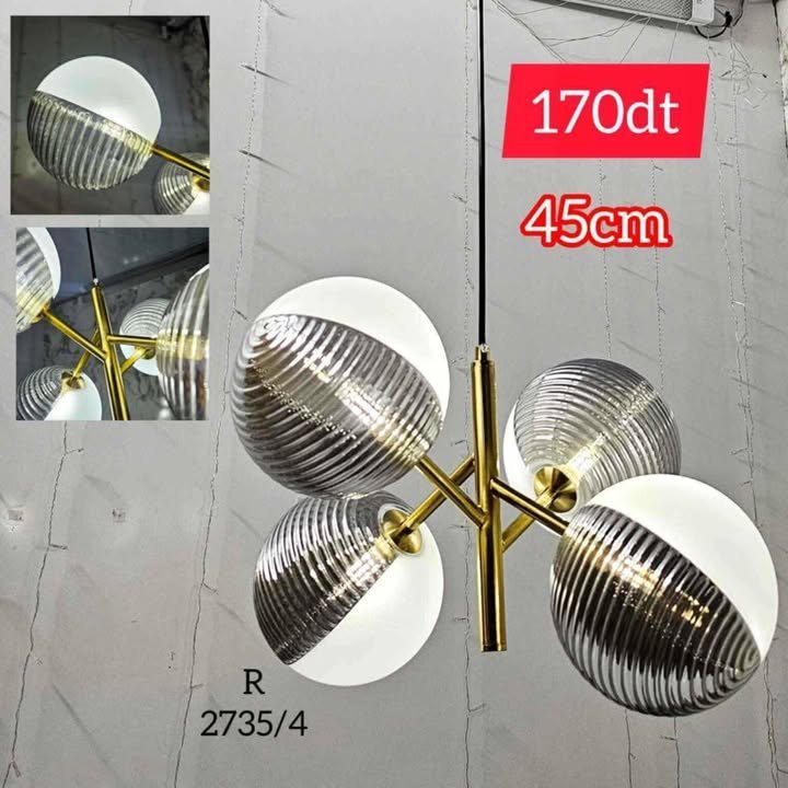 Plafonnier LED 45cm Gris & Blanc | Top Déco Tunisie