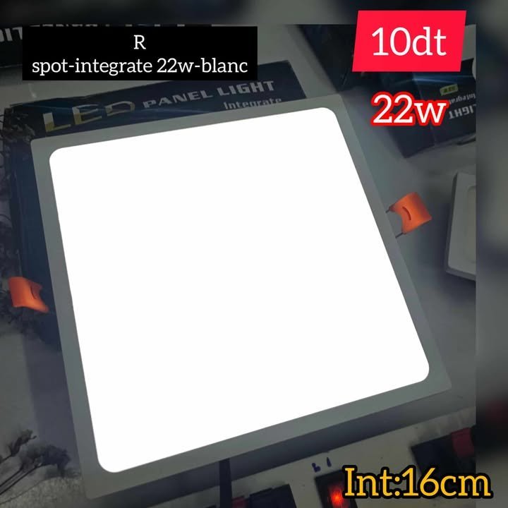 Spot LED Encastrable Blanc 22W – Éclairage Haute Performance 6500K | Top Déco Tunisie