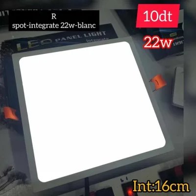 Spot LED Encastrable Blanc 22W – Éclairage Haute Performance 6500K | Top Déco Tunisie