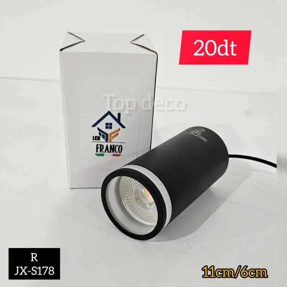 Spot LED en saillie noir – 11 cm / 6 cm | Top Déco Tunisie