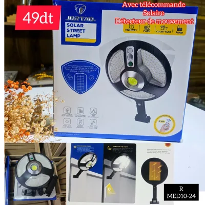 Projecteur Solaire LED JORTAN avec Détecteur de Mouvement | Top Déco Tunisie