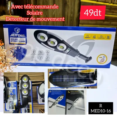 Projecteur Solaire LED JORTAN 150W avec Détecteur de Mouvement | Top Déco Tunisie