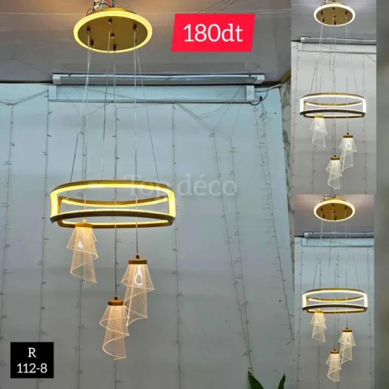 Lustre LED Moderne – Éclairage Élégant & Économique | Top Déco Tunisie