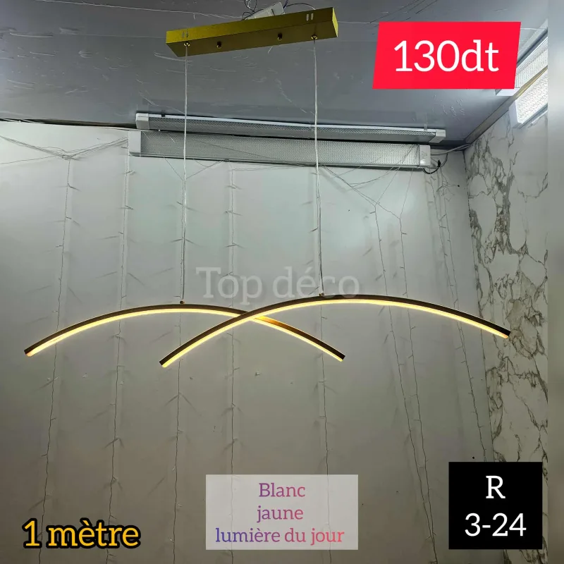 Lustre LED – Éclairage Moderne Puissant & Élégant | Top Déco Tunisie